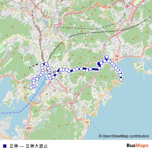 立神 bus Line Map