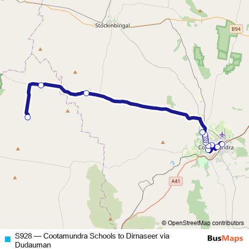 S928 bus Line Map