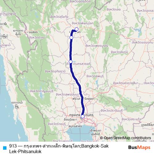 913 bus Line Map