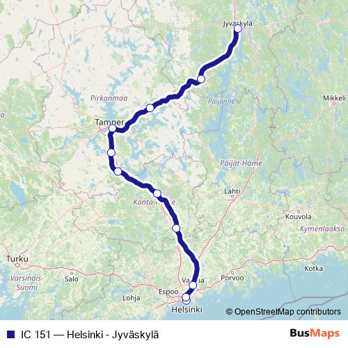 IC 151 rail Line Map