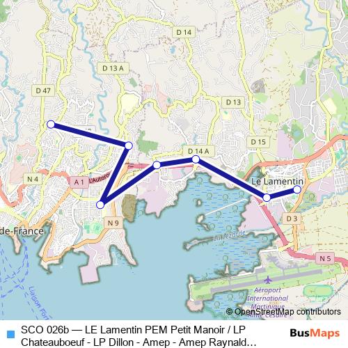 SCO 026b bus Line Map
