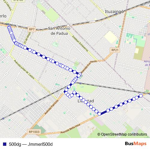 500dg bus Line Map