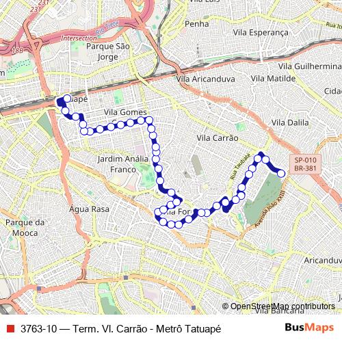 3763-10 bus Line Map