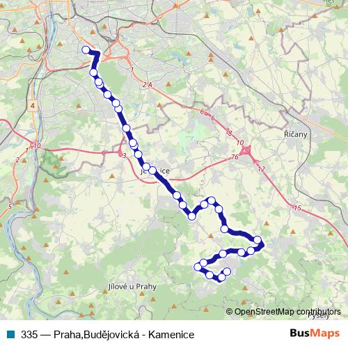335 bus Line Map