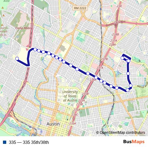 335 bus Line Map