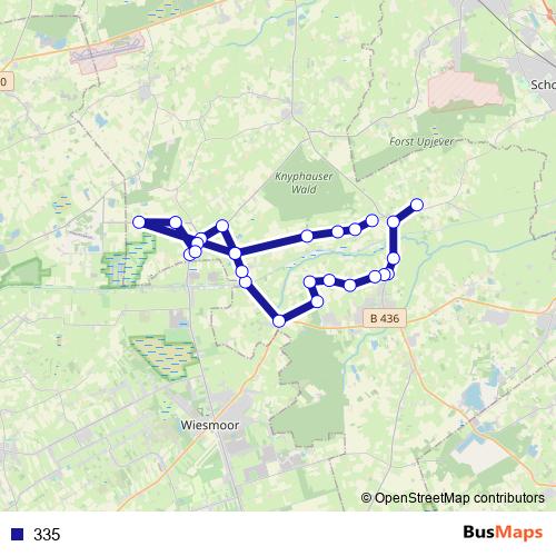 335 bus Line Map