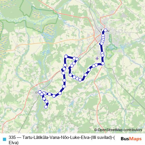 335 bus Line Map