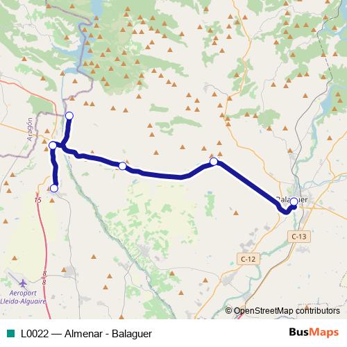L0022 bus Line Map