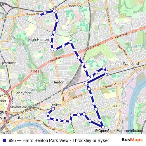 995 bus Line Map