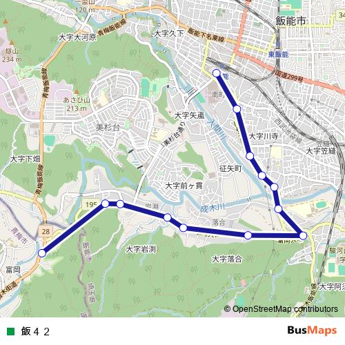 飯４２ bus Line Map
