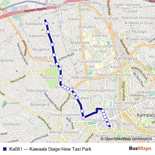 Ka081 bus Line Map