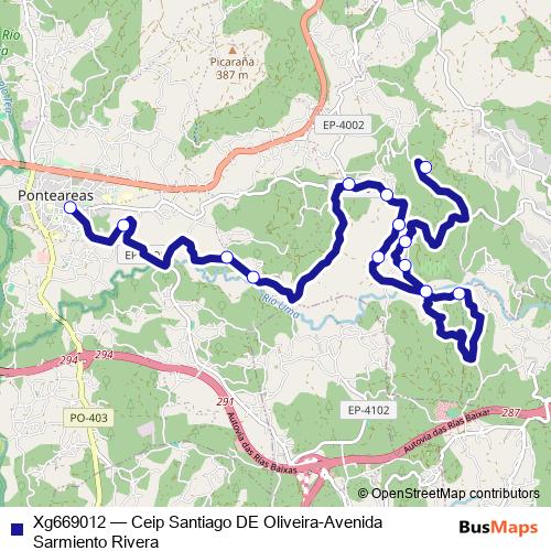 Xg669012 bus Line Map