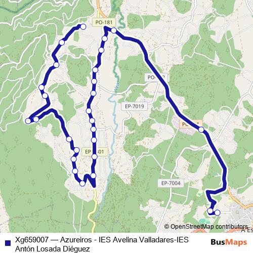 Xg659007 bus Line Map