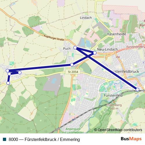 8000 bus Line Map