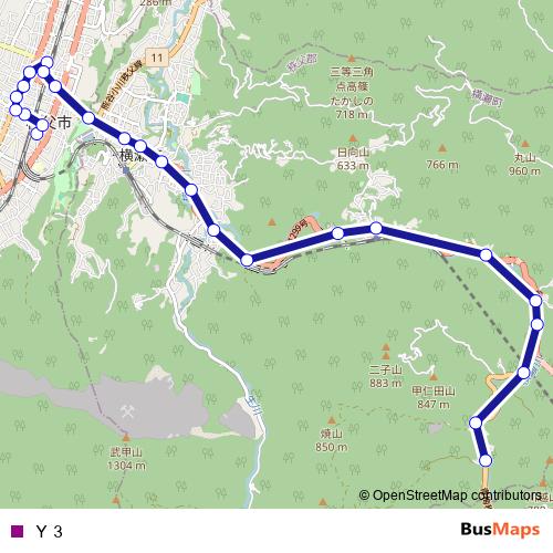 Ｙ３ bus Line Map