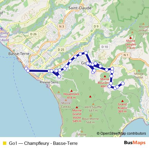 Go1 bus Line Map