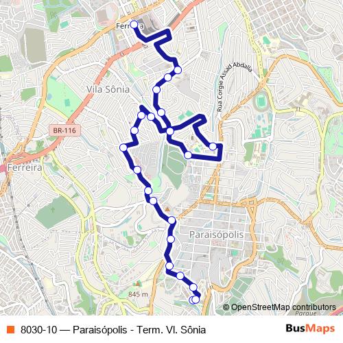 8030-10 bus Line Map