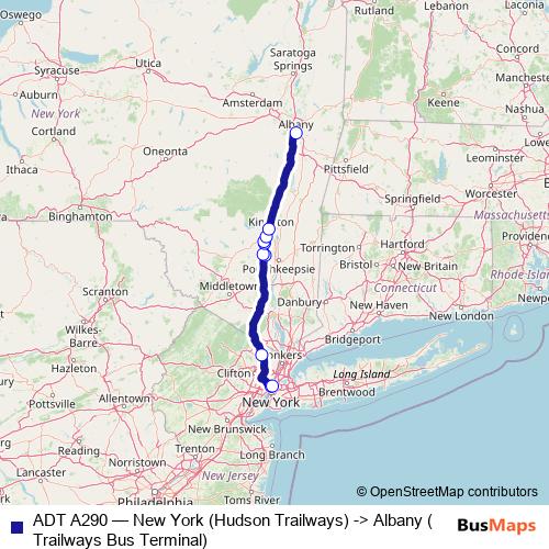 ADT A290 bus Line Map