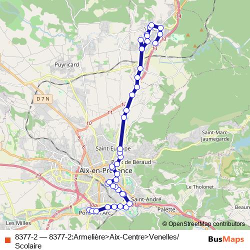 8377-2 bus Line Map