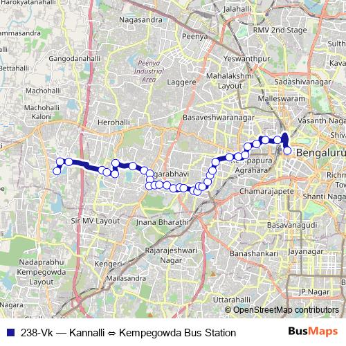 238-Vk bus Line Map