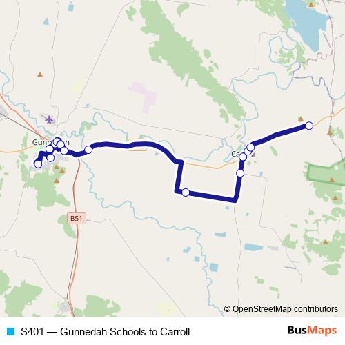 S401 bus Line Map