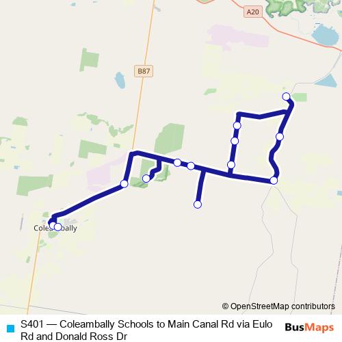 S401 bus Line Map
