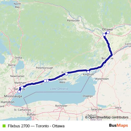 Flixbus 2700 bus Line Map