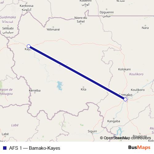 AFS 1 bus Line Map