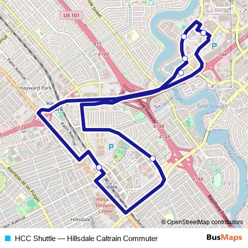 HCC Shuttle bus Line Map