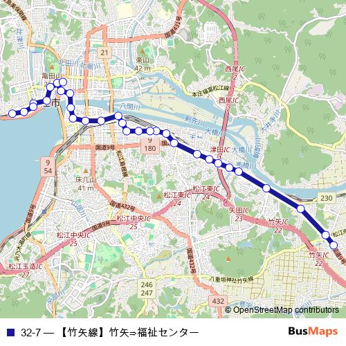 32-7 bus Line Map