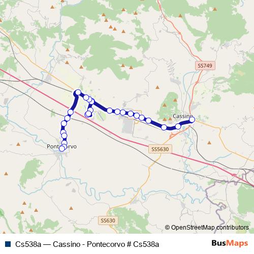 Cs538a bus Line Map