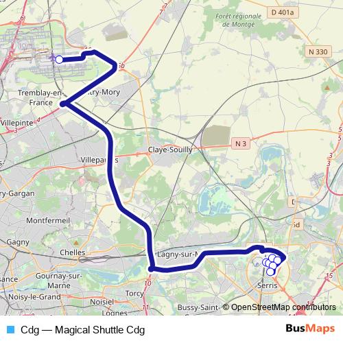 Cdg bus Line Map