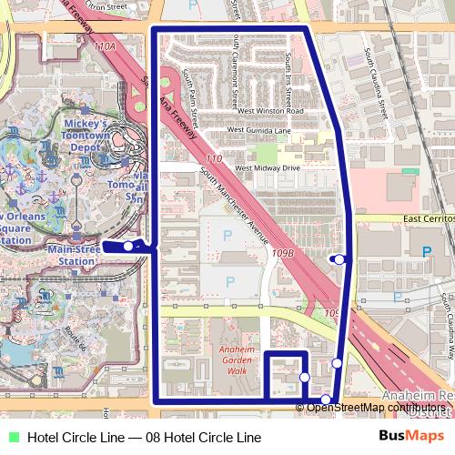 Hotel Circle Line bus Line Map