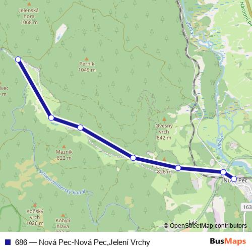 686 bus Line Map