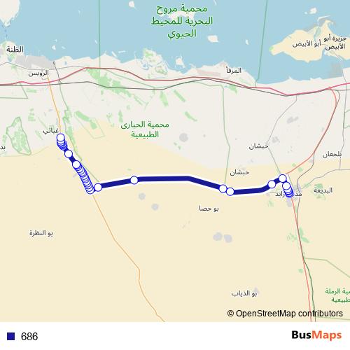 686 bus Line Map