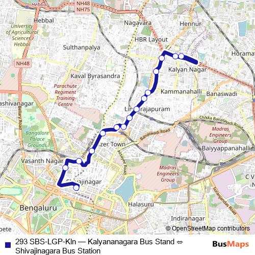 293 SBS-LGP-Kln bus Line Map