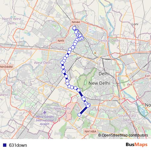 631down bus Line Map