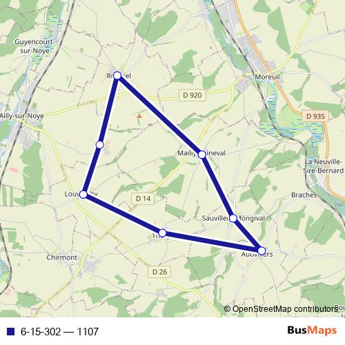 6-15-302 bus Line Map