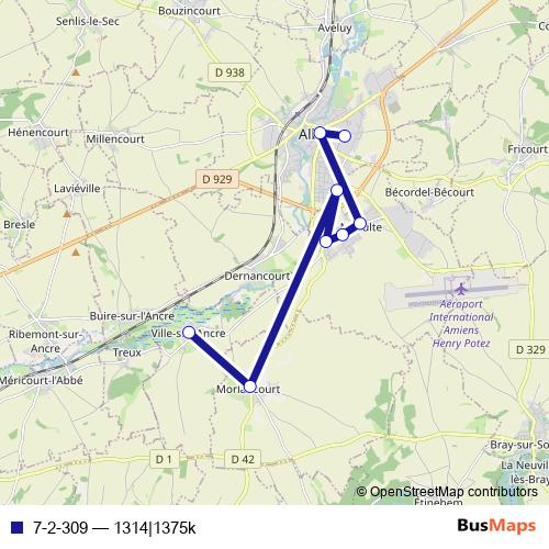 7-2-309 bus Line Map