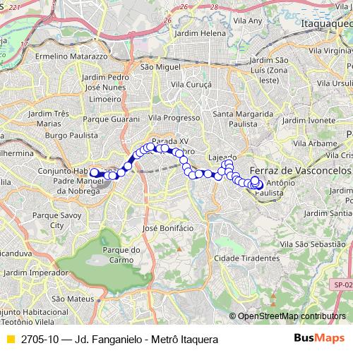 2705-10 bus Line Map