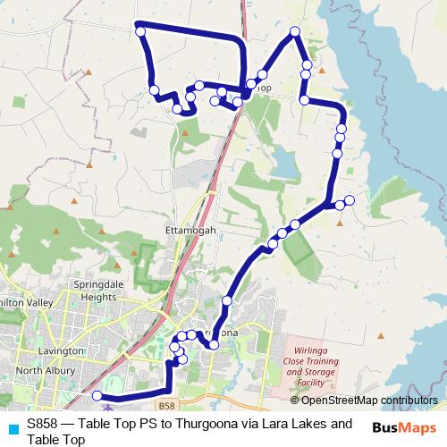 S858 bus Line Map