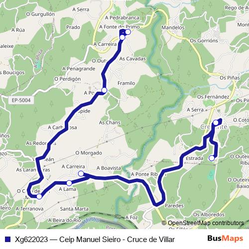 Xg622023 bus Line Map