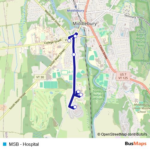MSB - Hospital bus Line Map