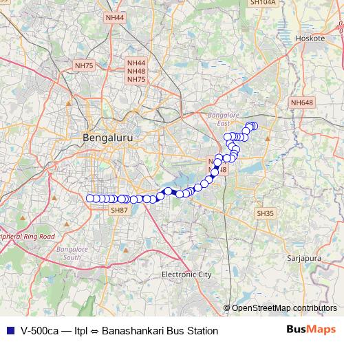 V-500ca bus Line Map