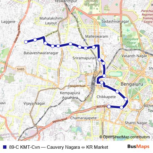 89-C KMT-Cvn bus Line Map