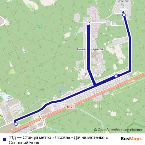 11д bus Line Map
