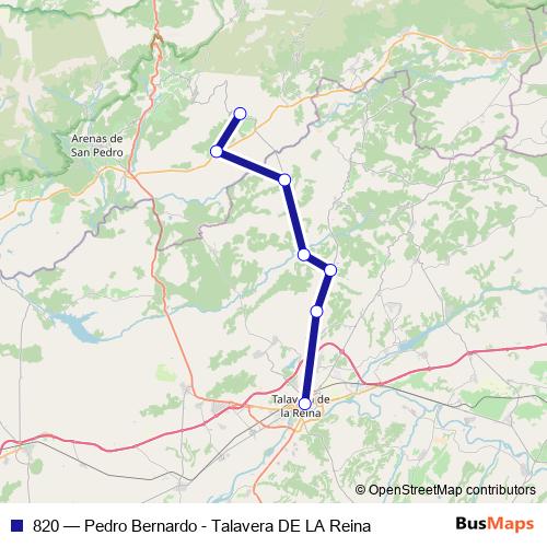 820 bus Line Map