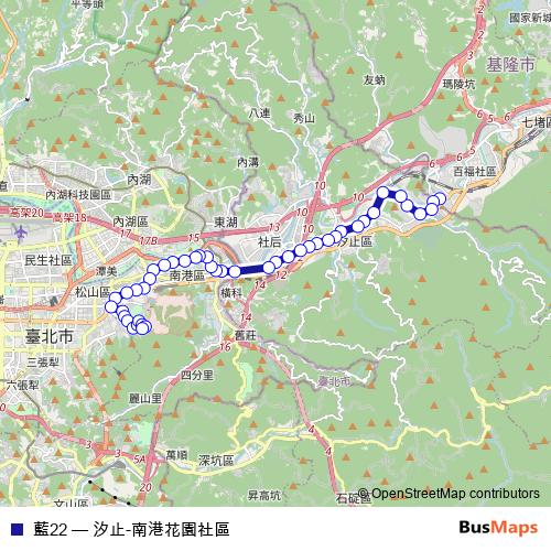 藍22 bus Line Map