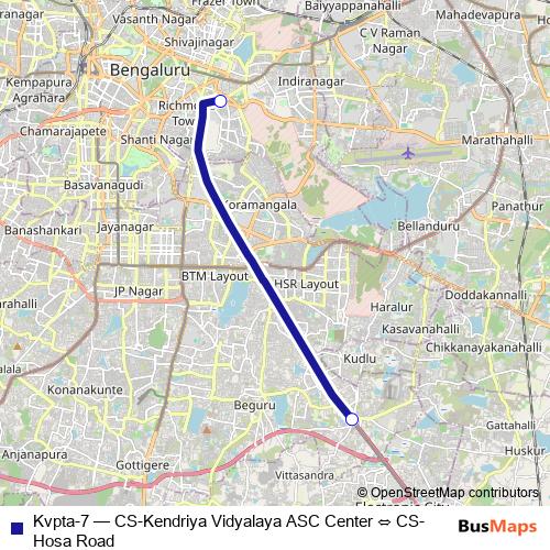 Kvpta-7 bus Line Map