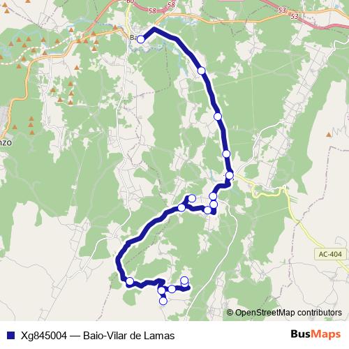 Xg845004 bus Line Map